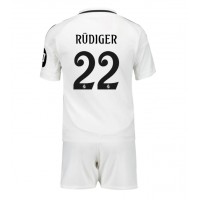 Real Madrid Antonio Rudiger #22 Fußballbekleidung Heimtrikot Kinder 2024-25 Kurzarm (+ kurze hosen)